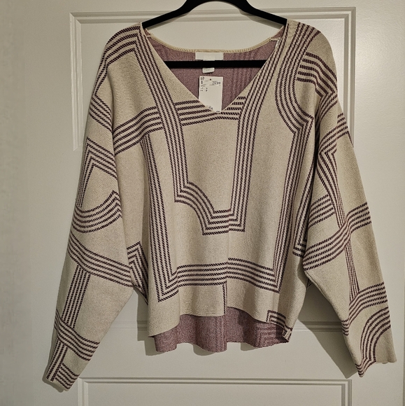 New Oversized H&M Sweater with Geometric Design sz small - Picture 5 of 6